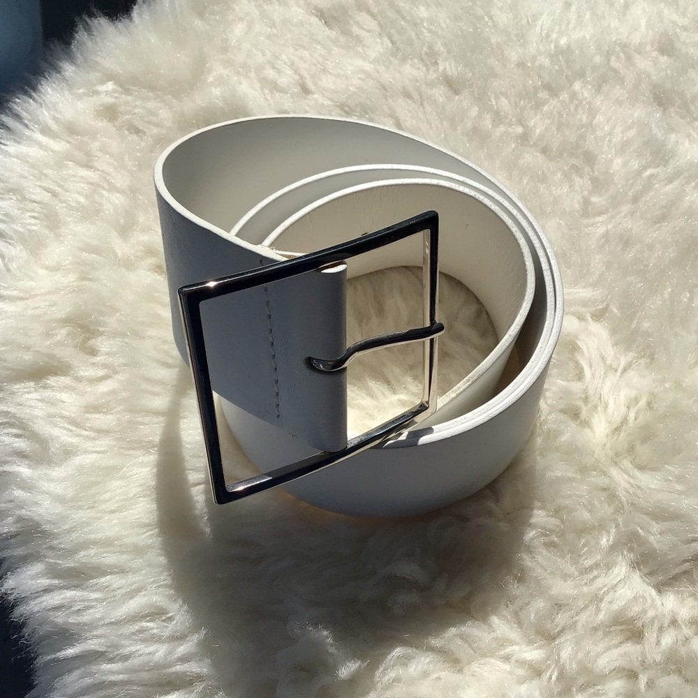 Orciani White Leather Belt 8013 80 Made in Italy